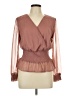 Japna 100% Polyester Brown Long Sleeve Blouse Size L - photo 1