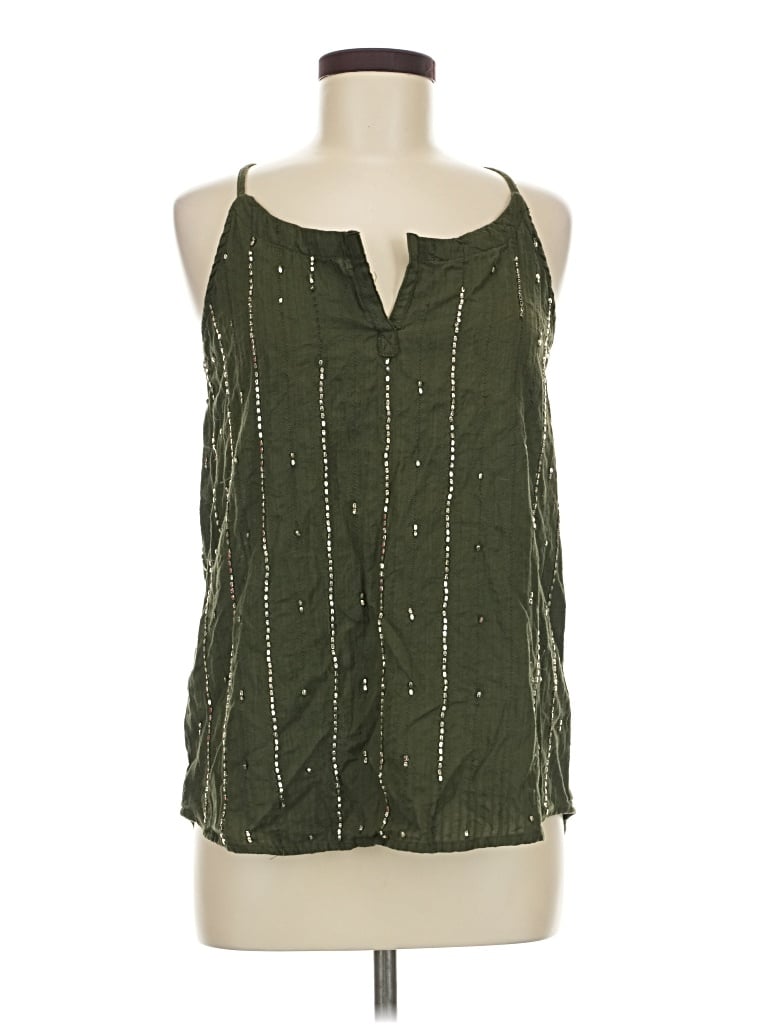 Pre-owned Saks Fifth Avenue Sleeveless Blouse In Green