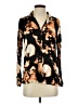 Topshop Floral Black Long Sleeve Blouse Size 4 - photo 1