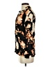 Topshop Floral Black Long Sleeve Blouse Size 4 - photo 5