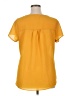 Peach 100% Polyester Yellow Short Sleeve Blouse Size 1XL - photo 2