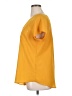 Peach 100% Polyester Yellow Short Sleeve Blouse Size 1XL - photo 5