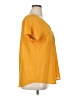 Peach 100% Polyester Yellow Short Sleeve Blouse Size 1XL - photo 4