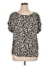 Apt. 9 100% Polyester Black Short Sleeve Blouse Size XL - photo 1