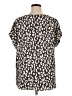Apt. 9 100% Polyester Black Short Sleeve Blouse Size XL - photo 2