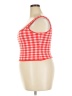 Aqua Checkered-gingham Red Sleeveless Top Size M - photo 5