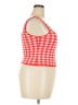 Aqua Checkered-gingham Red Sleeveless Top Size M - photo 4