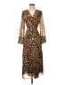 Zara Animal Print Brown Cocktail Dress Size XS - photo 1