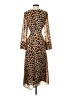 Zara Animal Print Brown Cocktail Dress Size XS - photo 2