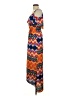 6 Degrees 100% Polyester Print Orange Casual Dress Size S - photo 5