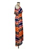 6 Degrees 100% Polyester Print Orange Casual Dress Size S - photo 4