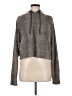 Olivaceous Metallic Gray Turtleneck Sweater Size M - photo 1