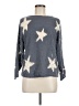 Chelsea & Theodore Stars Gray Pullover Sweater Size M - photo 1