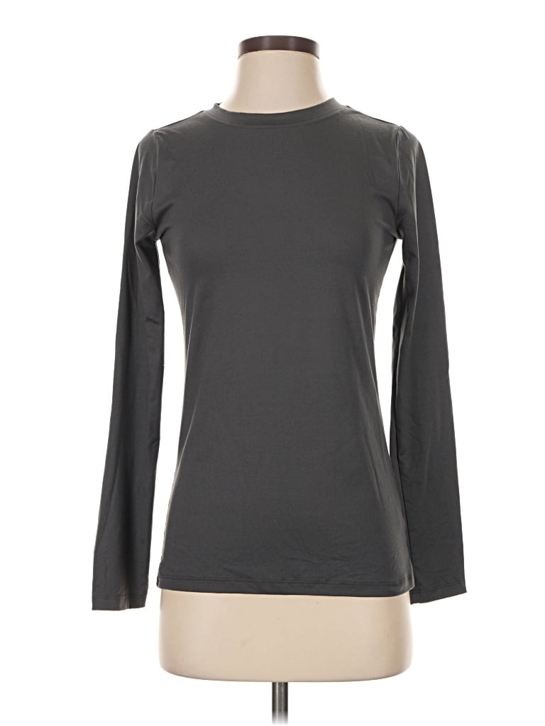 Pre-owned Zenana Long Sleeve T-shirt In Gray