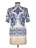 Talbots Argyle Damask Jacquard White Blue Cardigan Size M - photo 2