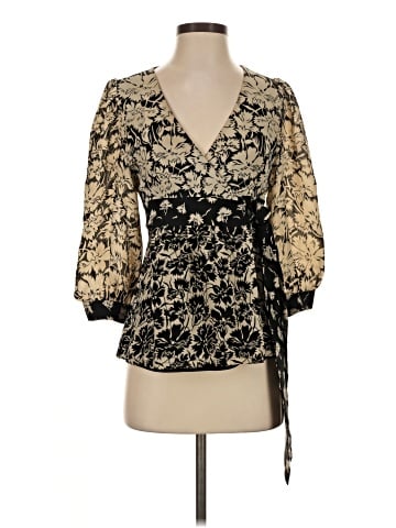 Tibi 3/4 Sleeve Silk Top (view 1)