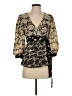 Tibi 100% Silk Gold 3/4 Sleeve Silk Top Size XS - photo 1