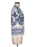 Talbots Argyle Damask Jacquard White Blue Cardigan Size M - photo 4