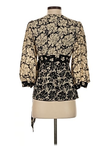 Tibi 3/4 Sleeve Silk Top (view 2)