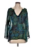 Chico's Teal Long Sleeve Blouse Size L - photo 1