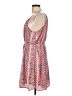 Gap 100% Polyester Paisley Pink Casual Dress Size Lg Petite - photo 5
