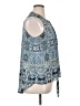 Rose + Olive 100% Polyester Blue Sleeveless Blouse Size 1X - photo 4