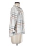 Altar'd State 100% Rayon Plaid Gray 3/4 Sleeve Button-Down Shirt Size M - photo 4