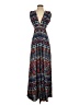 Veronica M. Paisley Blue Casual Dress Size S - photo 1