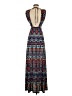 Veronica M. Paisley Blue Casual Dress Size S - photo 2