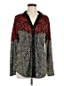 Soft Surroundings Animal Print Red Long Sleeve Blouse Size M - photo 1