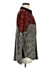 Soft Surroundings Animal Print Red Long Sleeve Blouse Size M - photo 4