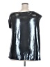 Torrid 100% Polyester Metallic Silver Short Sleeve Top Size 2X Plus (2) - photo 2