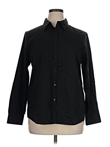 Jones New York Signature Long Sleeve Button-Down Shirt (view 1)