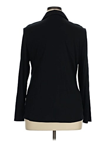 Karen Scott Long Sleeve Button-Down Shirt (view 2)