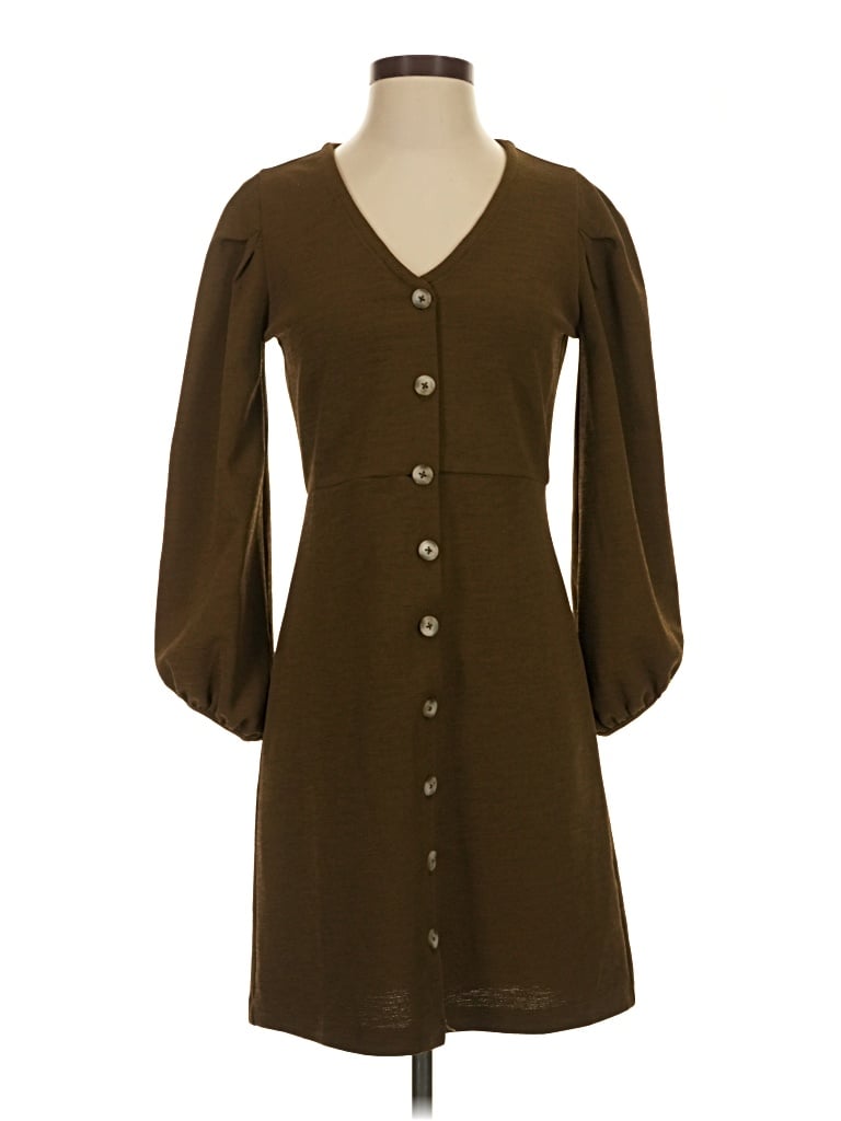 Pre-owned Texture & Thread Madewell Casual Dress In Brown