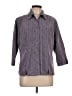 DressBarn Houndstooth Gray 3/4 Sleeve Button-Down Shirt Size L - photo 1