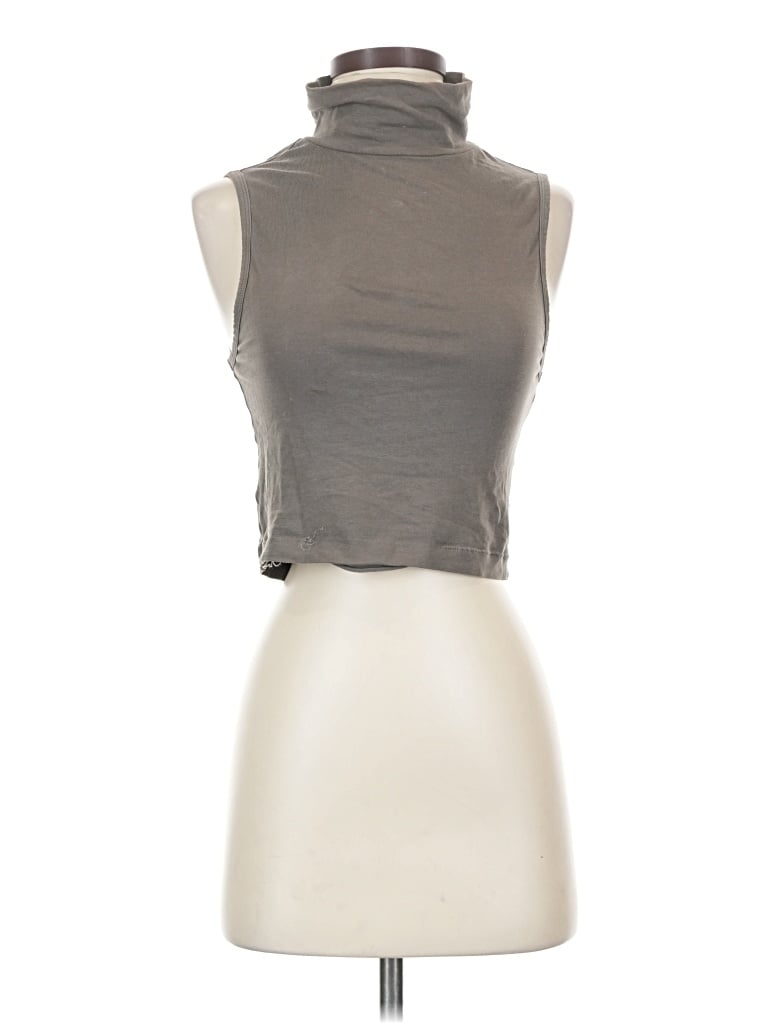 Pre-owned Express Sleeveless T-shirt In Gray