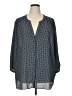 NYDJ 100% Polyester Polka Dots Blue 3/4 Sleeve Blouse Size 4X - photo 1