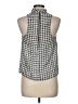 Eight Sixty 100% Polyester Houndstooth Silver Sleeveless Blouse Size M - photo 2