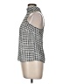 Eight Sixty 100% Polyester Houndstooth Silver Sleeveless Blouse Size M - photo 5