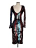 Dress the Population Stripes Silver Cocktail Dress Size XXS - photo 2
