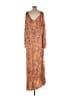Mac Duggal 100% Polyester Paisley Brown Orange Casual Dress Size 26 - photo 2