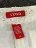 IZOD 100% Cotton Solid Ivory Shorts Size 12 - photo 3