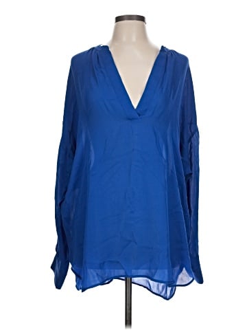 Vince. 3/4 Sleeve Silk Top (view 1)