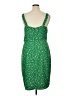 Halogen 100% Polyester Stars Green Cocktail Dress Size XL - photo 2