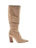 Via Accenti 100% Leather Tan Boots Size 6 - photo 1