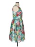 North Style Print Teal Cocktail Dress Size 16 - photo 4