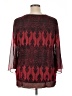 Sara Michelle 100% Polyester Red 3/4 Sleeve Top Size 1X - photo 2