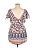 Blush 100% Polyester Print White Casual Dress Size XL - photo 2