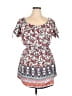 Blush 100% Polyester Print White Casual Dress Size XL - photo 1